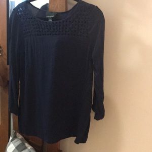 Navy long sleeve blouse
